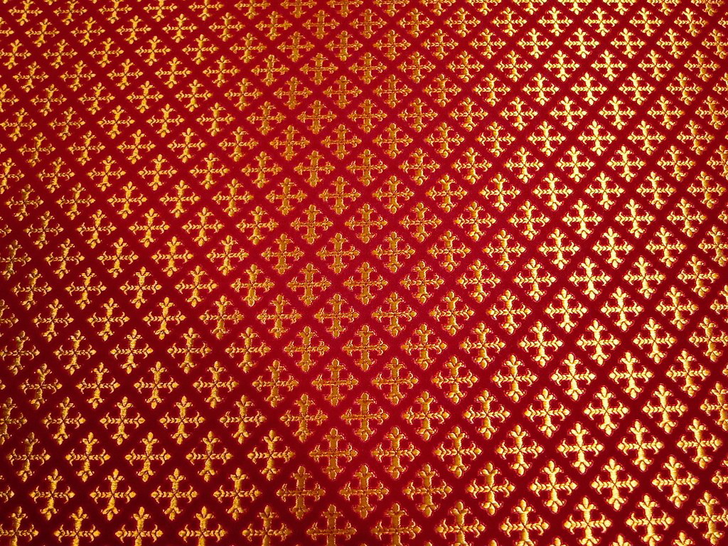 Текстиль Крест полиставрий бордовый